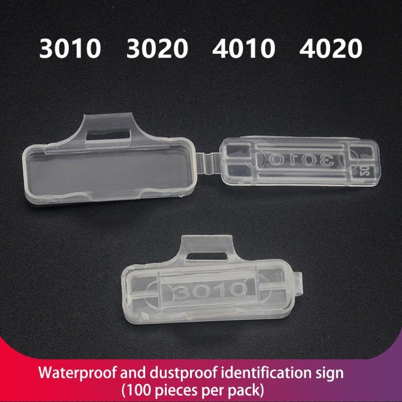 Reusable Cable Label Case with Clear Viewing Cover for Wire Organization, Quick Label Reading, and Pack of 100
