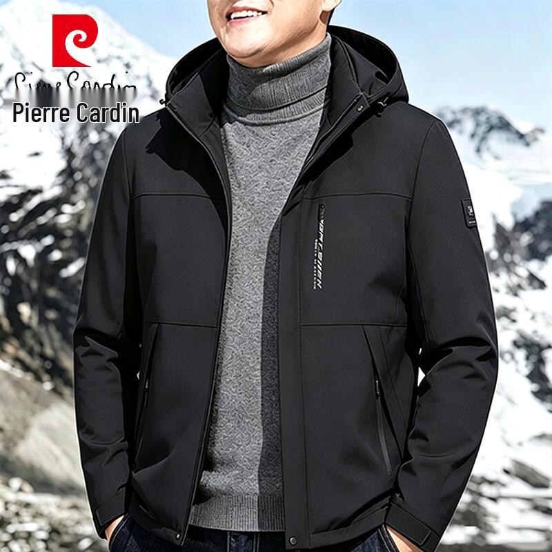 Pierre Cardin Men's Winter Thickened Hooded Padded Jacket