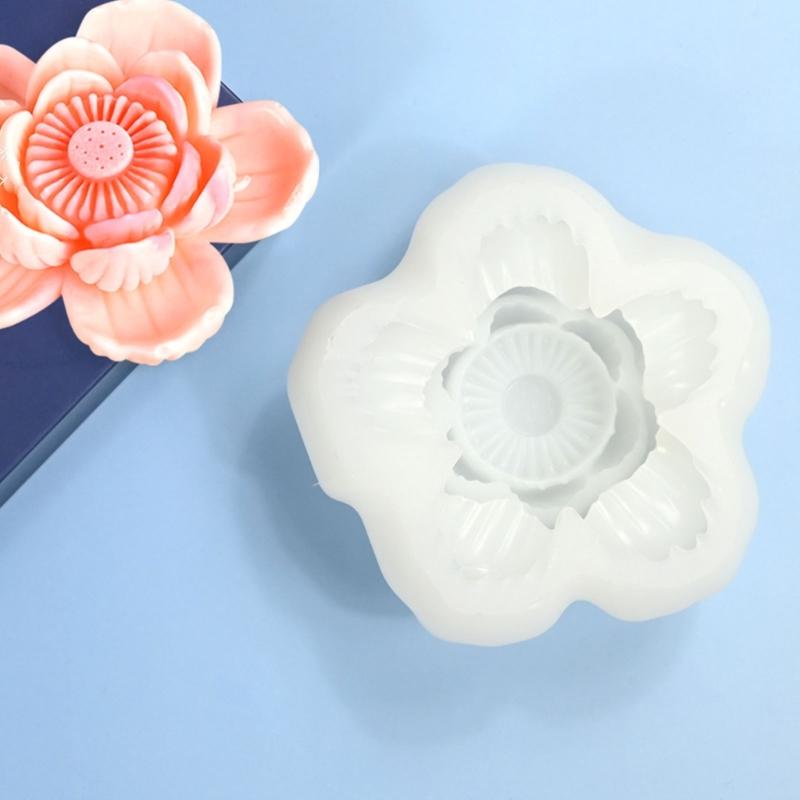 Delicate Kitchen Silicone Baking Molds Heatproof Silicone Flower Cake Crafting Moulds for Birthday and Festival Treats
