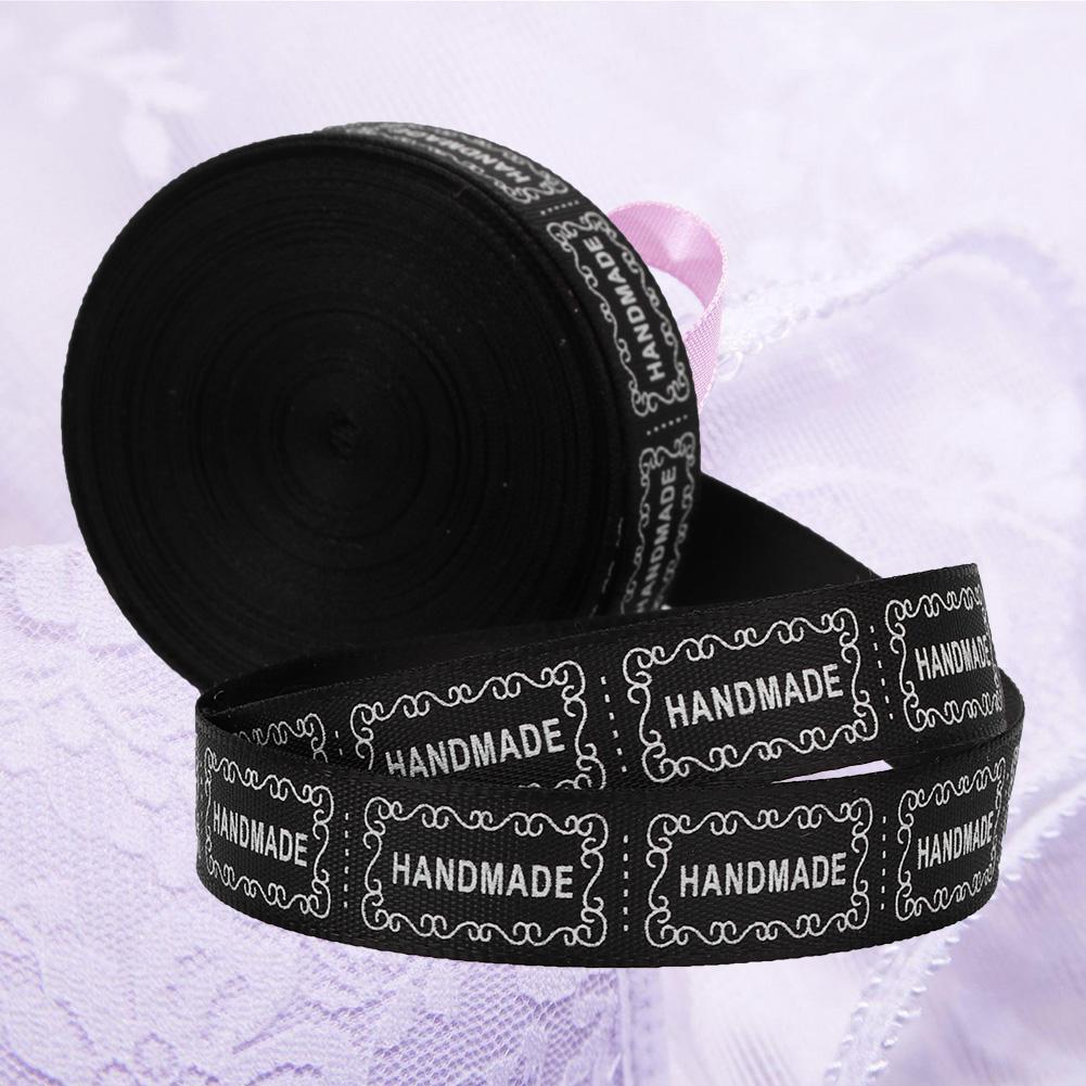 1PCS 10 Yards 1.3cm English Words Printed Ribbon Wrap Belt for Party (beige)