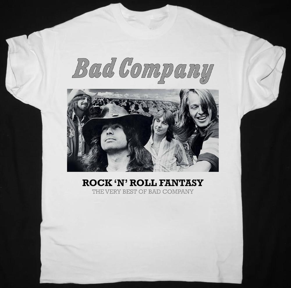 

NEW BAD COMPANY Rock 039;N039; Roll Fantasy White All Size T-Shirt BT271 Unisex T-Shirt XXL