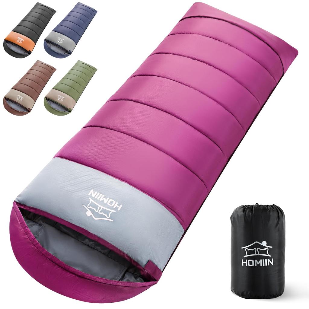 Homiin Sleeping Bag for Winter and Summer Insulation for the Includes Easy Comfortable Temperature Range Perfect for Outdoor Car and Emergency Fully