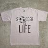 Vintage 2012 Fußball Ist Leben Aquarium T-Shirt Herren M Tourist Ironisch Rosa Schule