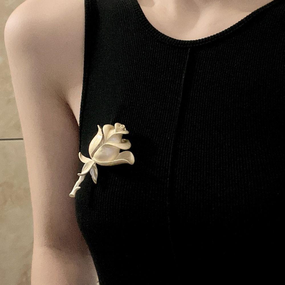 Cheongsam Accessories Matter Rose Brooches Collar Pin Banquet Clothes Pin  Decoration