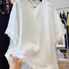 Damen T-Shirt mit kurzen Ärmeln aus Baumwoll-Leinen mit Spitzenbesatz - Schickes & Bequemes Sommeroberteil