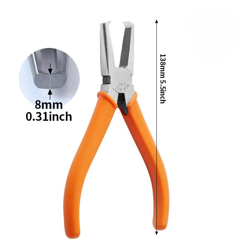 

ZEXEF Plastic Cutting Pliers 90 Degree Double Edge CR-V Right Angle Flat Neck Pliers with 4/6/8/10mm Flat Sprue Burr Cutting