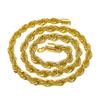 Men's Hip Hop Gold Plated Necklace Premium Sense 1cm Thick Twist Necklace Twist Rope Chain