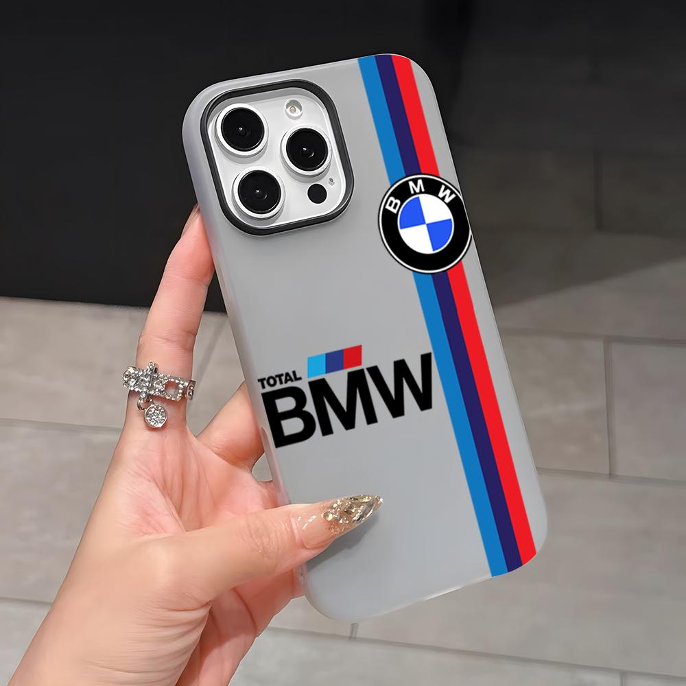 B-BMW-Motorcycle Logo Phone Case For IPhone 17 Air 16 E 15 14 Plus 13 12 11 Pro Max 2 Soft Frosted Candy Transparent Jelly 2-in- Vhpx10