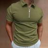 2025 Men's Summer Casual Zipper Polo Shirt