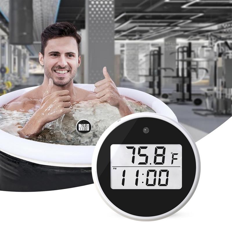 Schwimmende Thermometer für Eisbad Wasserdichte Schwimmende Thermometer Bad Pool Thermometer LED-Anzeige Eisbad Kaltes Bad