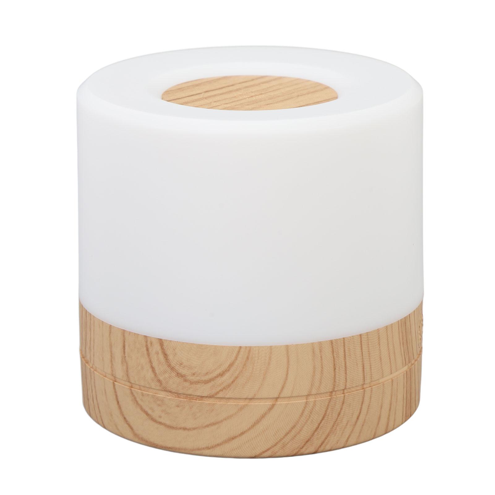 

LED Night Light Rechargeable 3 Color Temperatures Stepless Dimmable Touch Night Lamp Wood Grain Pattern