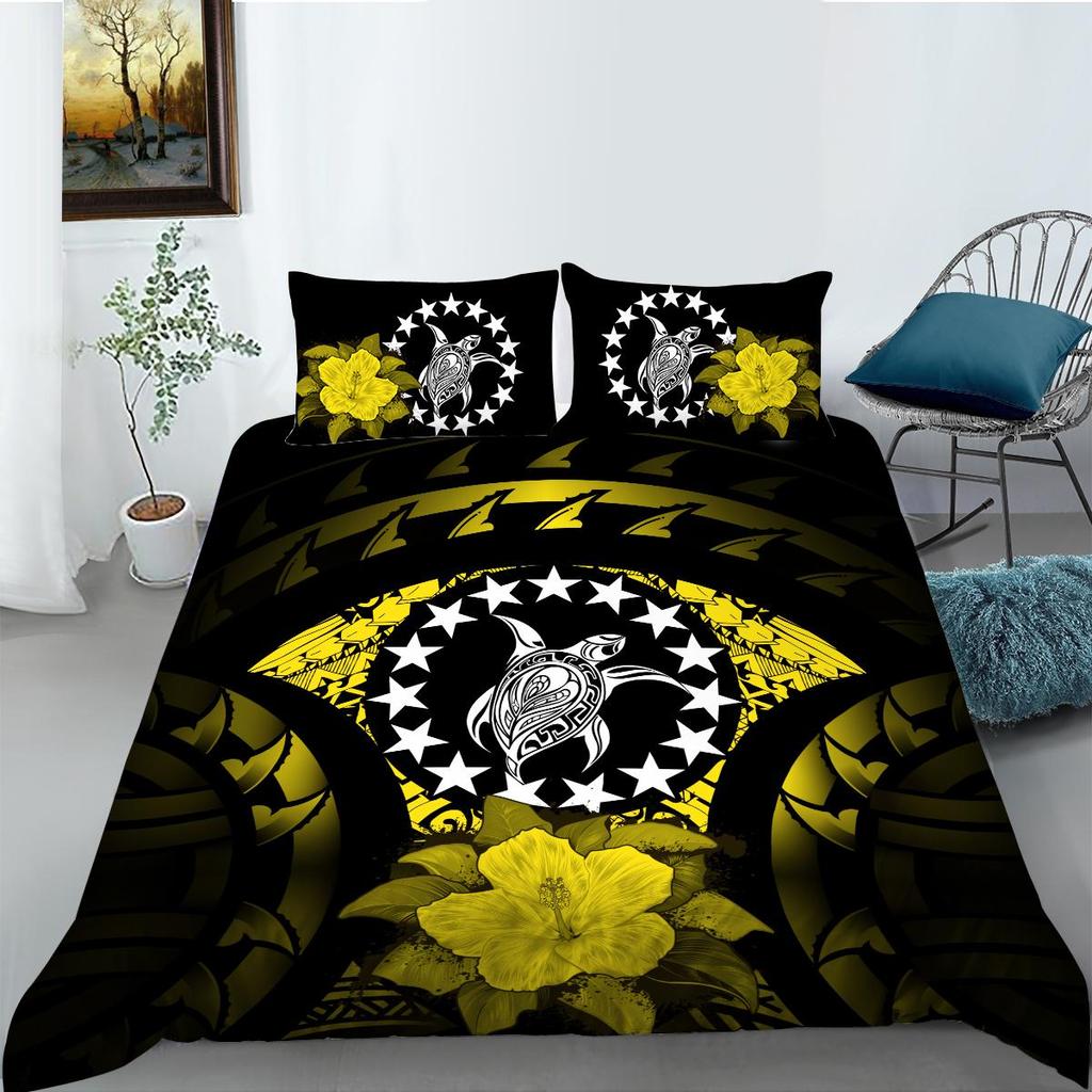 Módní 3D potisk želvy Povlečení Povlak na přikrývku 2/3dílná sada na výběr více velikostí Sada povlečení Povlak na přikrývku a povlak na polštář