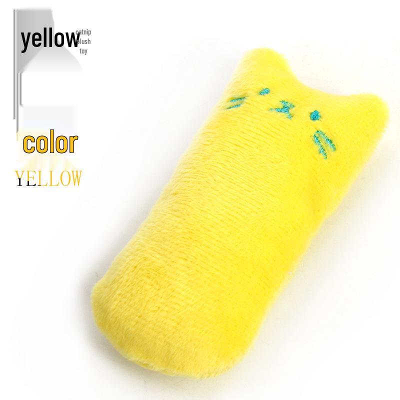 Catnip Plush Thumb Doll: Self-Entertainment Teething Toy, Bite-Resistant for Cats