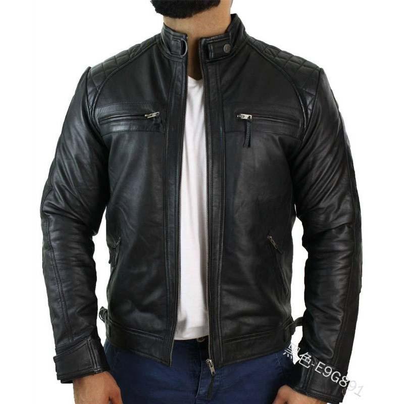 ebay spring and autumn new men's stand-up collar pu leather jacket locomotive leather jacket men's EG