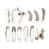 Retro Branches Leaves Brooches Anti-gloss Pins Vintage Women Cardigan Clip Scarf Buckle Men Suit Lapel Pin Bag Hat Accessories