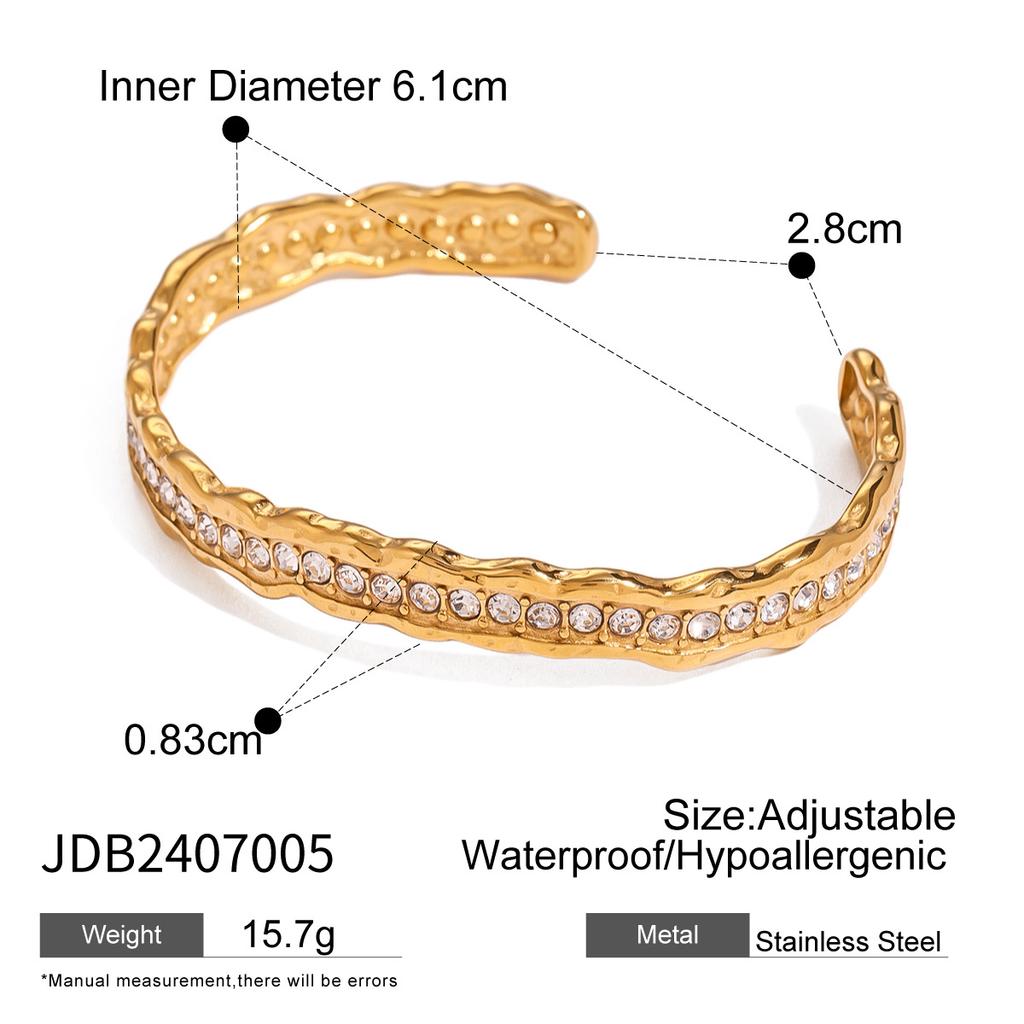 JYL TS Bracelet  Shine Open Cuff Amplifies Clarity & Vibes