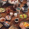 10pcs 7-inch/9-inch Retro Imitation Wood Grain Disposable Plate Paper Tray Birthday Party Holiday Party Decoration Household Ite