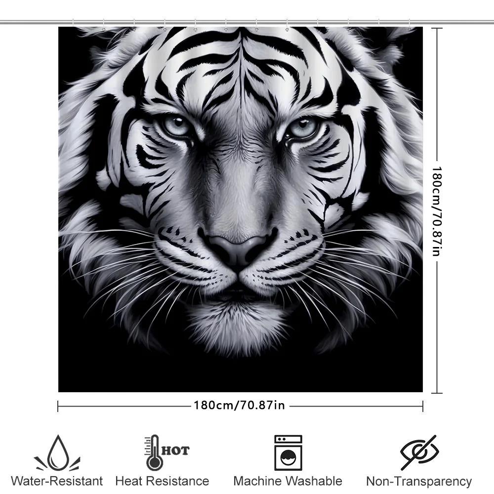 Kawaii Animal Print Shower Curtain Cartoon Cats Design for Bathroom Decor Waterproof Bath Rug Sets with Hooks 3D Digital Printin