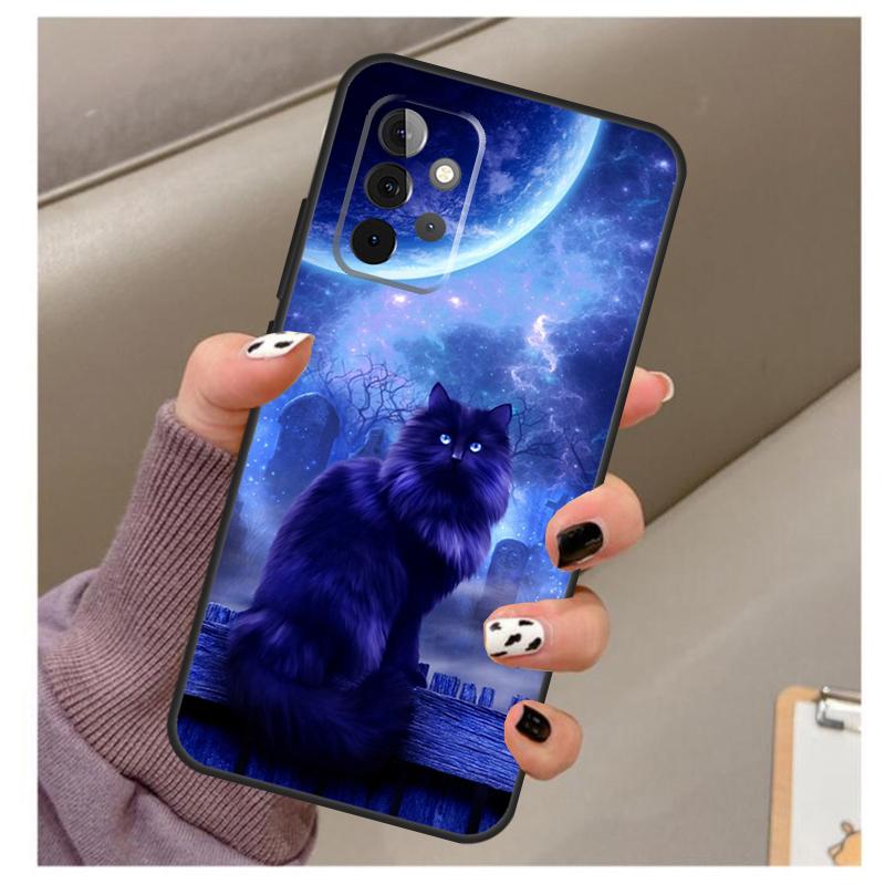 Witches Cat Moon Case For Samsung Galaxy A34 A54 A14 A06 A16 A26 A36 A56 A12 A32 A52 A13 A33 A53 A15 A35 A55