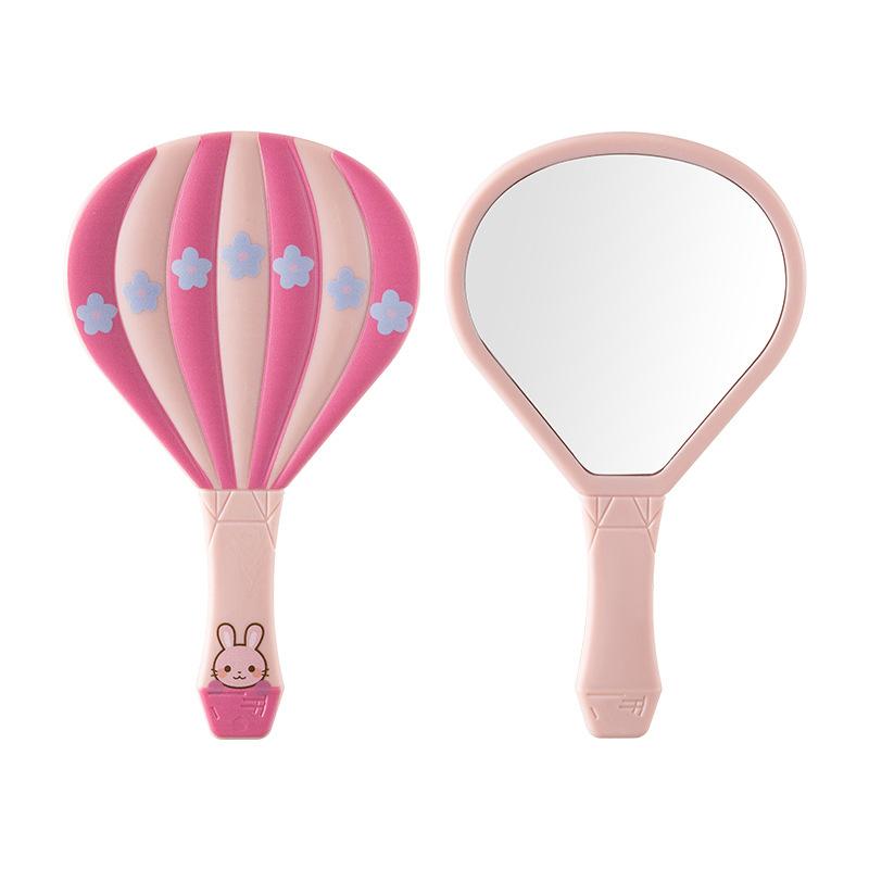 

Пластиковое зеркало в форме воздушного шара, высокой четкости, мини-карманное секторное зеркало, легкое, портативное, для макияжа, подарочное зеркало розовый