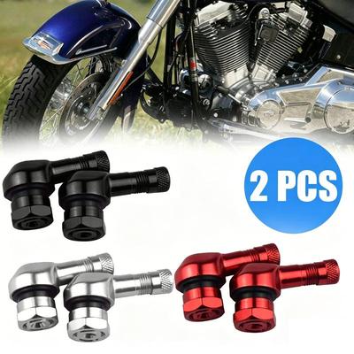 Universal Motorcycle Wheel Tire Valves Stem Cap Air Tire Cover 90 Degree Cnc Aluminum Tubeless Valve Stems