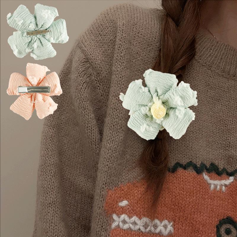 Computerstickerei Etikett Haarschmuck Accessoires Dreidimensionale Blumenaccessoires Aufnäher Aufkleber Spitze Blume Abzeichen Stickerei Stoffetiketten