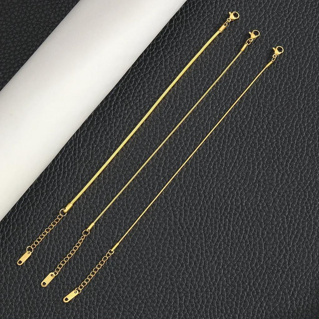 Fashion New Box Chain Bracelet Men Stainless Steel Gold Silver Color Square Pendant Bracelet Gift Trendy Jewelry Accessories