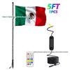 RGB Off-road Flagpole and Beach Atmosphere Light with Brake Function