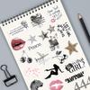 50pcs/set Lucky Stickers Vintage Aesthetics Romance Funny Doodle Cartoon Art Cool Deacl Pack Decoration Suitcase DIY  Party Gift
