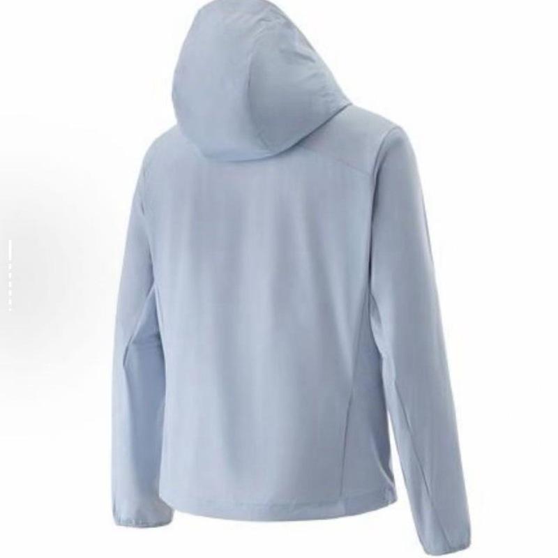 Unisex Summer Ice Silk Sun Protection Hoodie - Trendy, Lightweight Jacket for Outdoor Sports and Casual Wear.