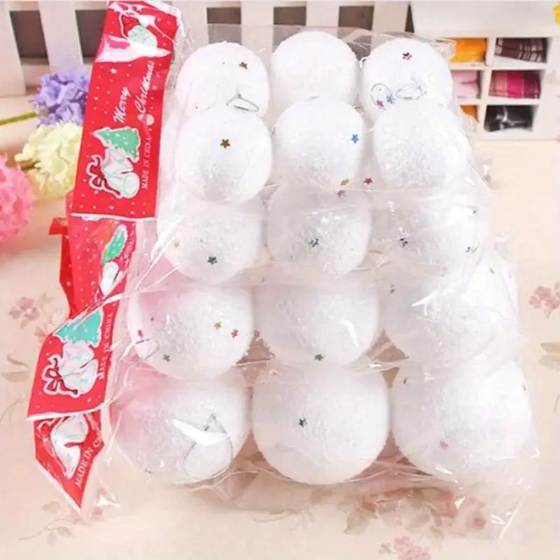 Christmas Tree Snowball Decoration White Foam Balls for Festival Ceiling Party Holiday Shop Decoration Supplies