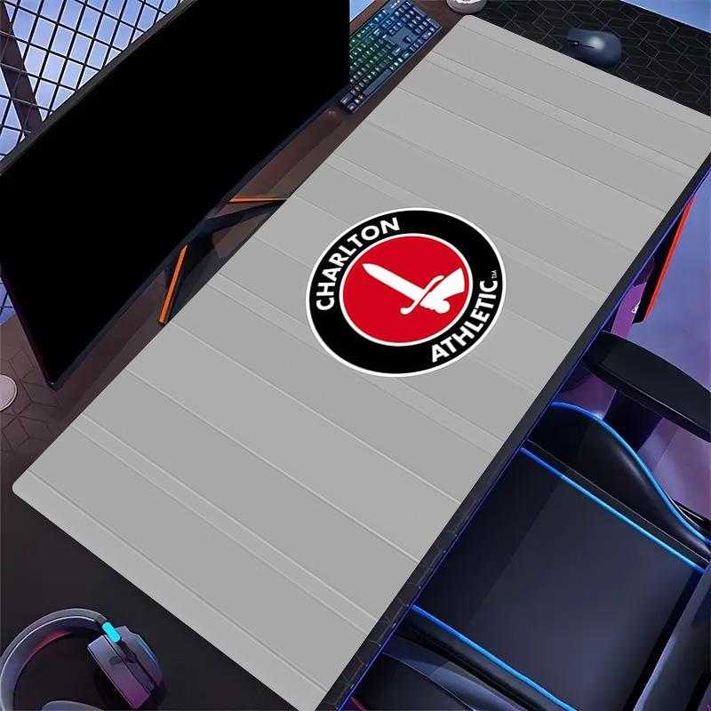 Charlton Athletic F.C Druck Kissen Rutschfest Laptop Tablet Großes Mauspadd XXL Matte Mini-PC Spielmatte Mit Verriegeltem Rand