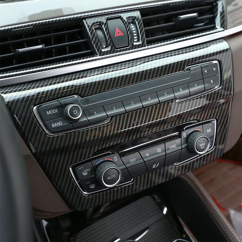 4 Style Car Center Console CD Panel Decoration Cover Frame Trim Sticker for BMW X1 F48 X2 F47 2016-2026 Automobile Accessories