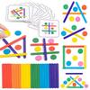 1Pc Kids Rainbow Stick Puzzle Montessori Toys Color Sensory Logical Thinking Matching Games Children Early Educational Wooden Toys