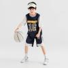 Duoduojia Boys' Summer Mesh Faux Two-Piece Basketball Set