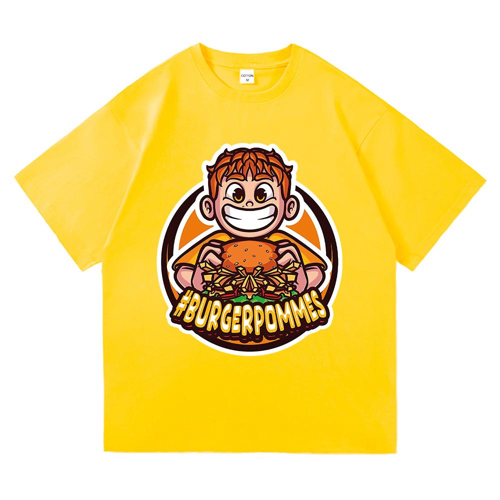 Burgerpommes 2 Tričko Móda Muži Harajuku Estetické Roztomilé Icrimax Tričko Unisex Vysoce Kvalitní Kreslené Ležérní Bavlněná Trička