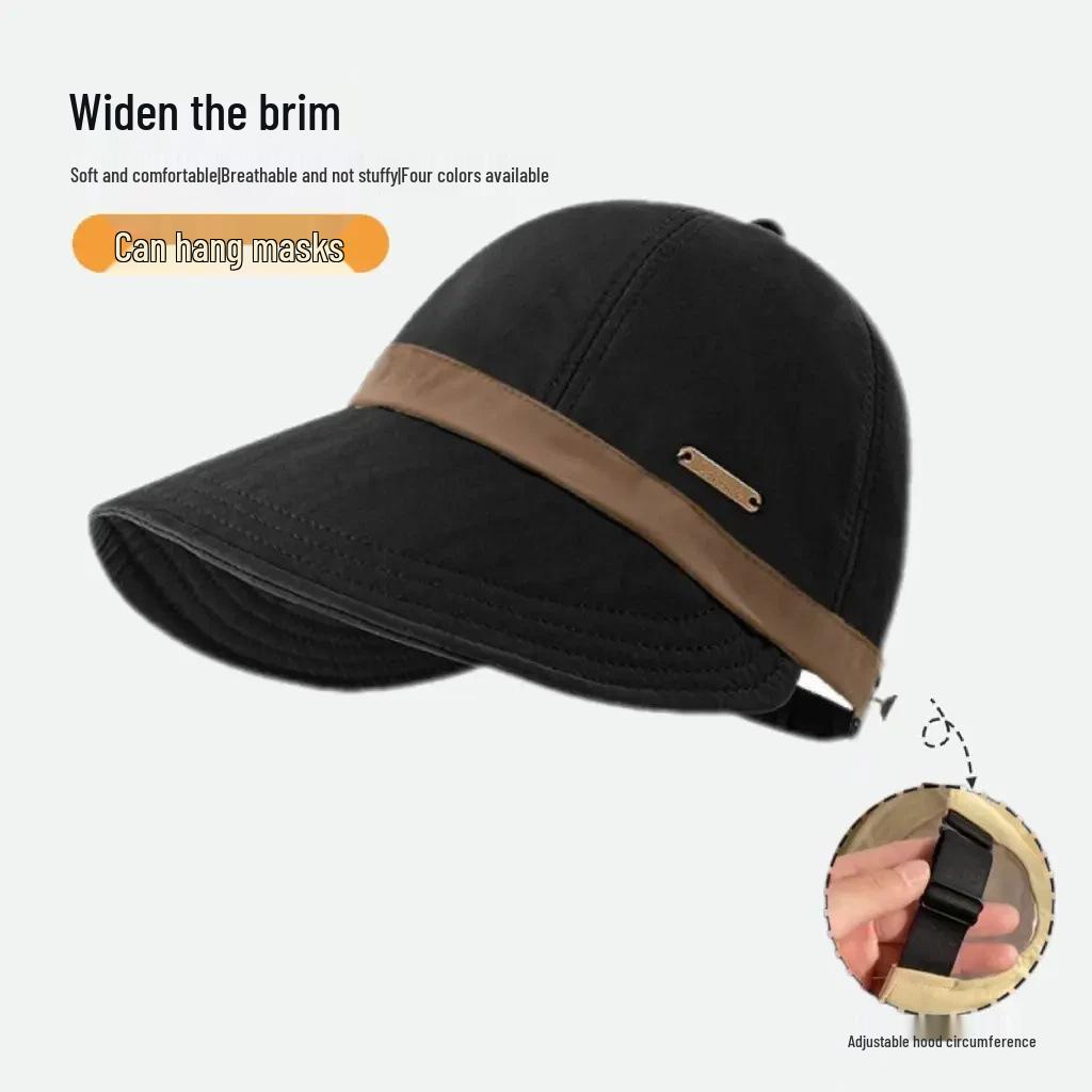 Sleva pro nováčky: Dámský všestranný klobouk proti slunci ve stylu Hepburn - Ležérní baseballový a rybářský styl, Velký obvod hlavy