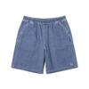 Elastic Waist Faux Linen Ultra Light Five Point Denim Shorts Men Shorts Medium-Blue LMB251908206035A08512