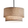 Modern Fixture E27 Led Minimalist Dining Room For Living Bedroom Study Double Linen White-black-beige Fabric Pendan Light