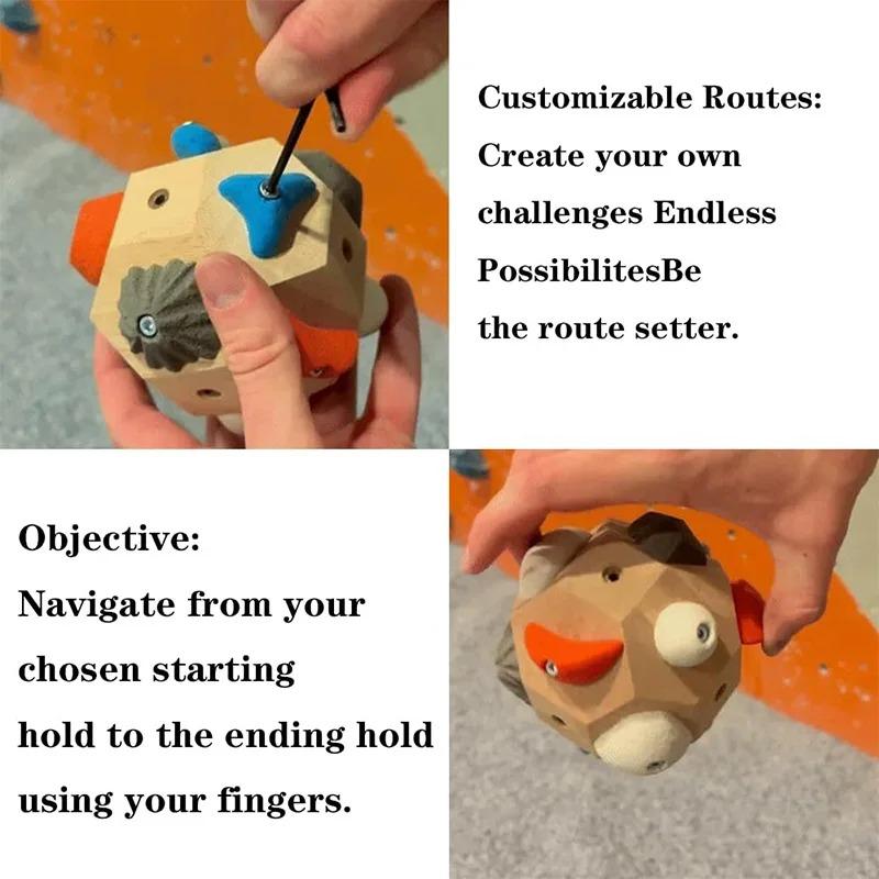 Handcrafted Boulder Block Climbing Hold Strength Training Tool for Grip Power Precision Functional Fitness Decor Craft Miniature