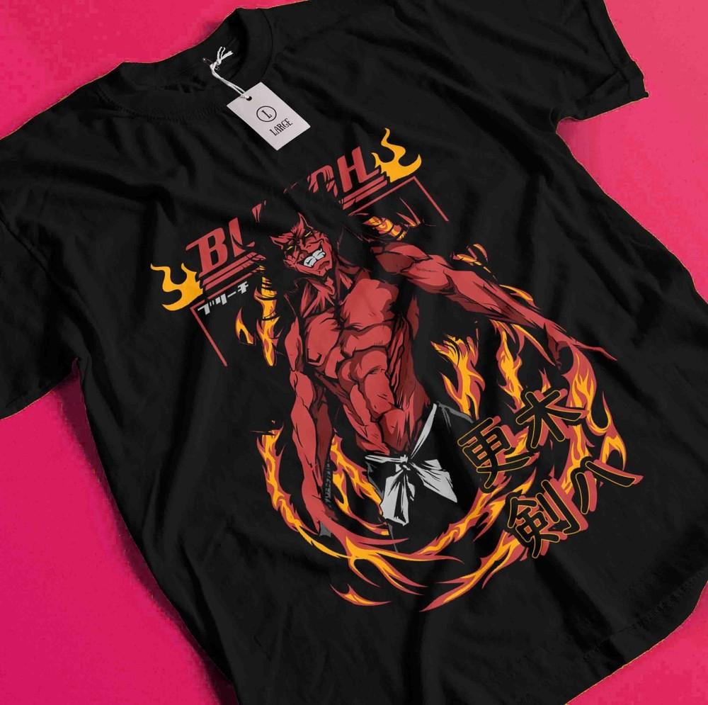 

Zaraki Kenpachi Shirt Bleach Anime Tshirt Ichigo Bankai T-Shirt Aizen Yhwach Tee BB554 L