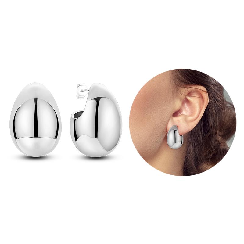 Silver 925 Heart CZ Cubic Zircon Round Daisy Flower Trio Stud Earrings for Women Silver S925 Original Fashion Jewelry