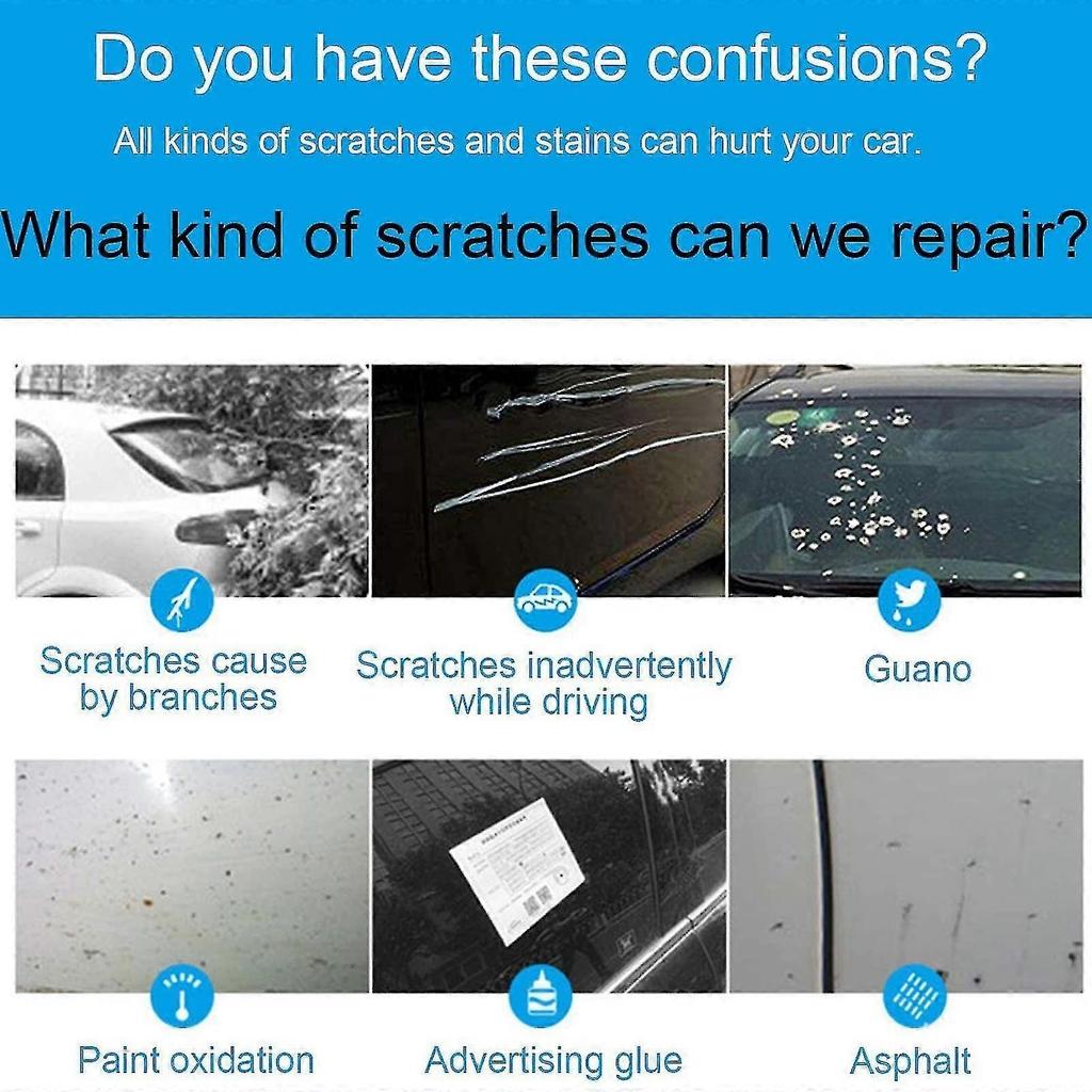 Neu 2023 2 Stück Nano Sparkle Tuch, Nano Sparkle Tuch für Autokratzer, Mehrzweck-Auto-Kratzerentfernungstuch, Nano Magic