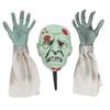 Zombie Face Arm Stakes Vivid Lifelike Green Zombie Stakes Props Halloween Scary Props Halloween Decorations