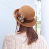New Spring/Summer Knitted Hat Flower Sunshade Breathable Fisherman's Hat Foldable Fashion Hollow Small Pot Hat