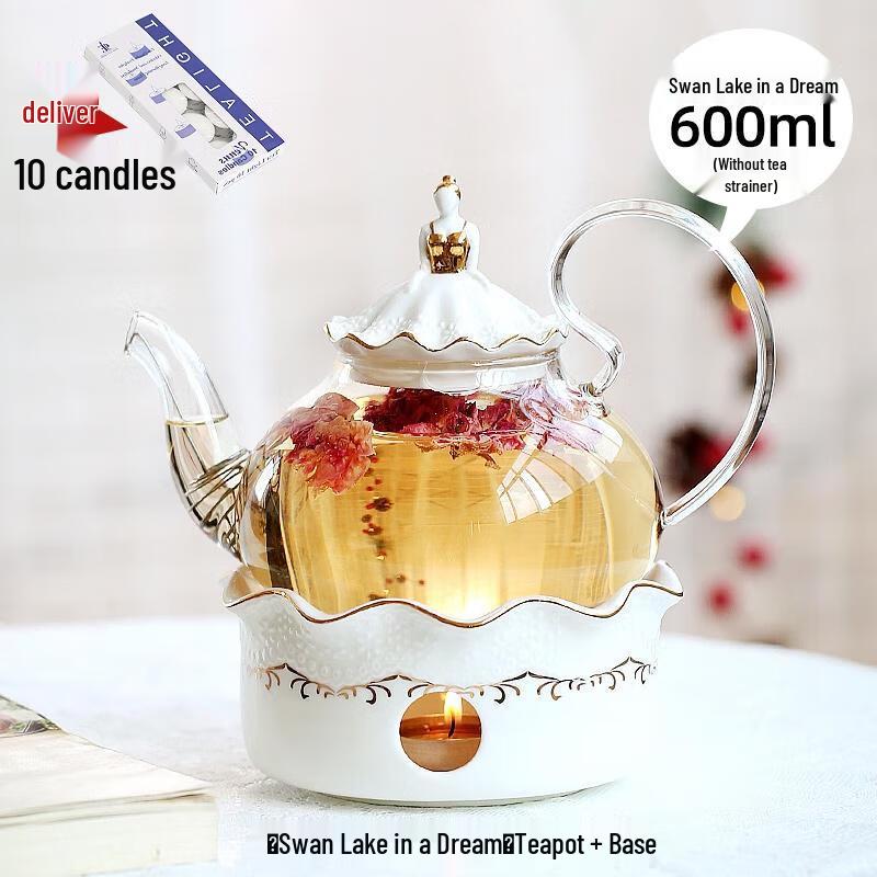 HANDUNYOU Heat-Resistant Glass Teapot with Base