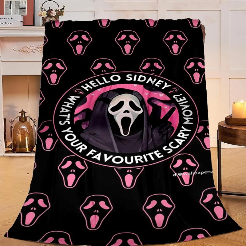 1PC Horror Movie Characters Flannel Blanket Gift, Suitable for Both Men And Women, Soft Ideal for Beds And Sofa, Birthday Or Christmas Gift