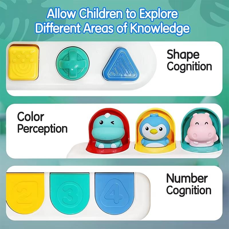 Dinosaur Peekaboo Interactive Game Montessori Pop Up Baby Toy 1 2 3 Years Sensory Development Educational Toys For Boys Girls