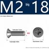 201 Stainless Steel Countersunk Phillips Head Screw: Flat Head Bolt M2-M8