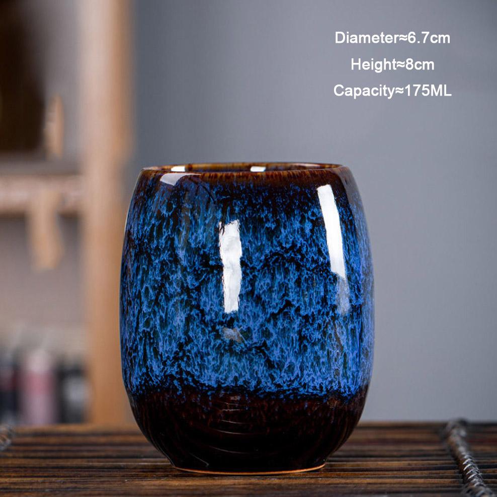 170ml, Kiln change ceramic tea cup, Kung Fu tea set, Large Tianmu glaze cup, Tea ceremony accessories, home tearoom egg cup